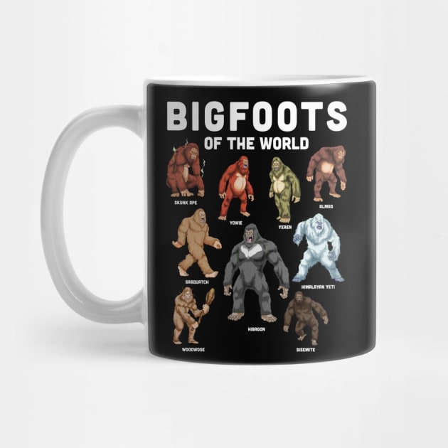 Bigfoots of the World by GoshWow 